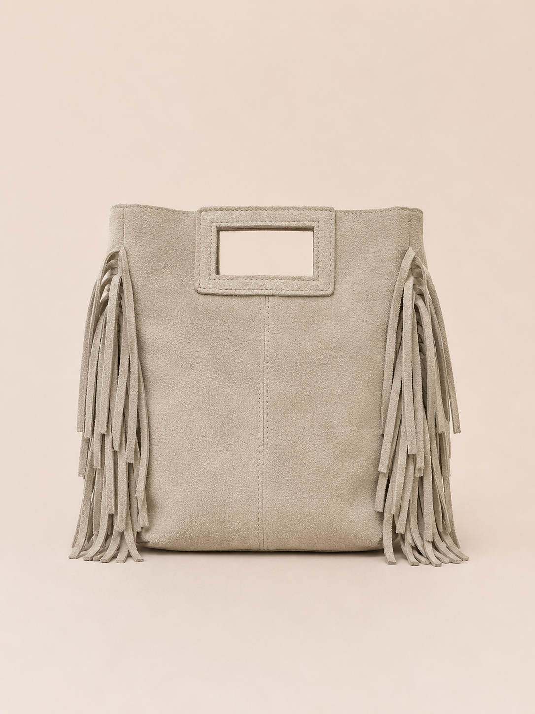 Bag frange écru