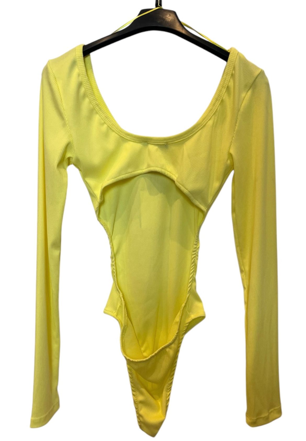 Body scollo schiena - giallo pastello