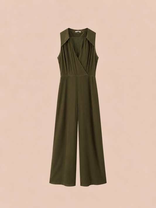 Tuta satin verde