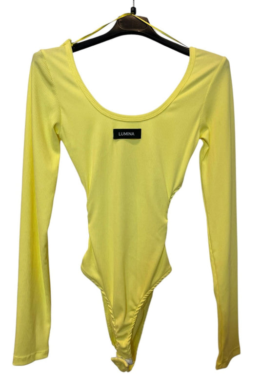 Body scollo schiena - giallo pastello