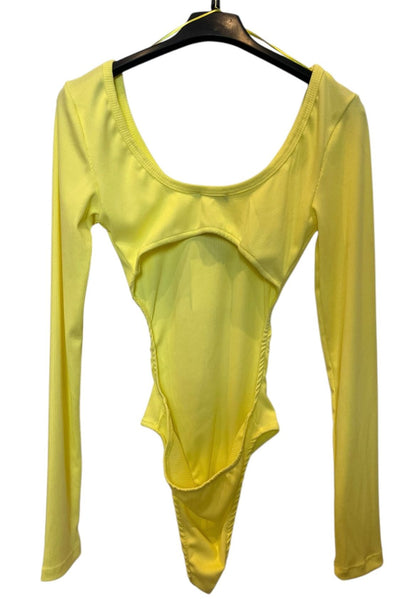 Body scollo schiena - giallo pastello